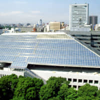 The extraordinary shape of the glassed-in roof of the Canadian Embassy in Tokyo was designed and constructed by Raymond Moriyama's team to meet sunshade regulations that mandate the building, among other requirements, does not cast a shadow on the Akasaka Imperial grounds across the street.