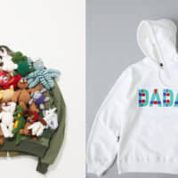Left to right: An artisanal piece by Ambush and a sweatshirt from Christian Dada's Parco logo collection
