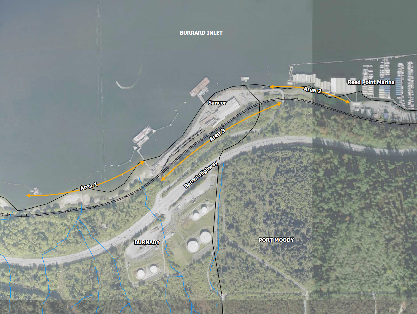 The proposed Cascade Capacity Expansion Project runs about 1,100 metres from Reed Point Marina towar