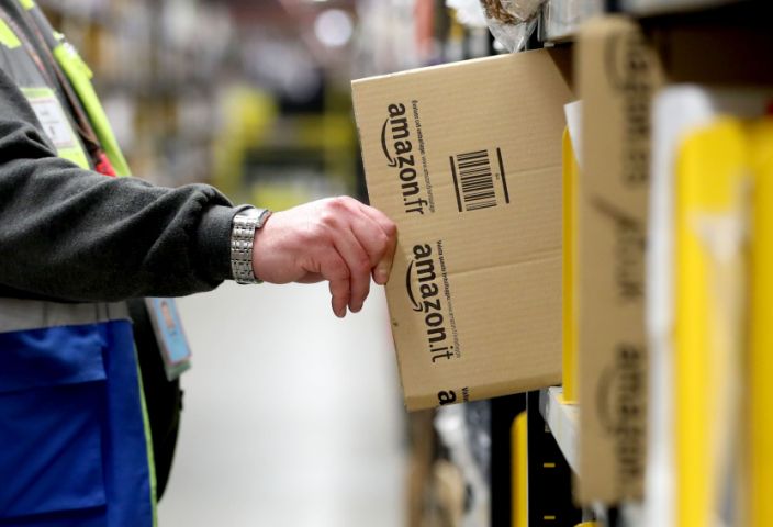 Amazon's largest hi-tech warehouse in Dunfermline, Fife. Photo: Jane Barlow/PA Images via Getty Images