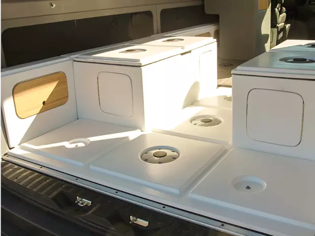 The boxes snap together, similar to Legos, according to its maker. The boxes snap together, similar to Legos, according to its maker.