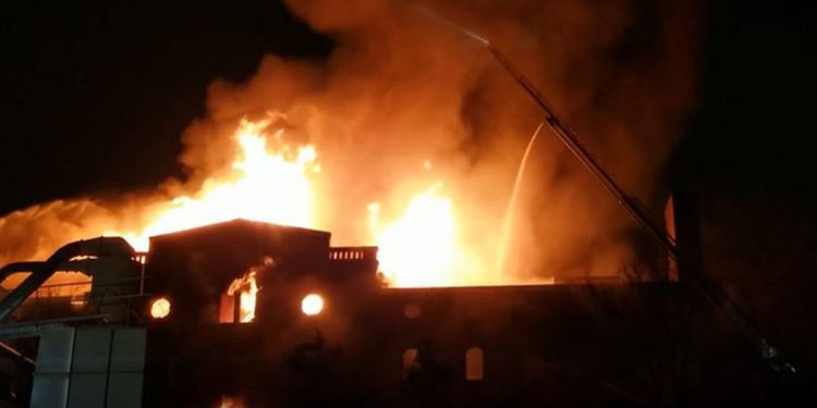 Fire at historic Jackson Brewery warehouse in Over-the-Rhine