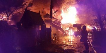 Fire guts plastics factory, warehouse