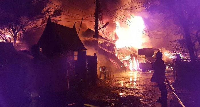Fire guts plastics factory, warehouse