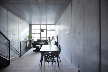 Upcycle studios wooden floors and walls
