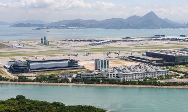 Arial view of Hong Kong Airport
