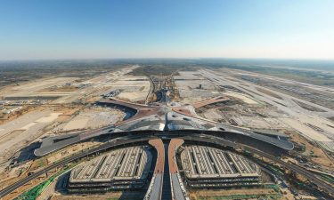 Arial view of Beijing Capital International Airport
