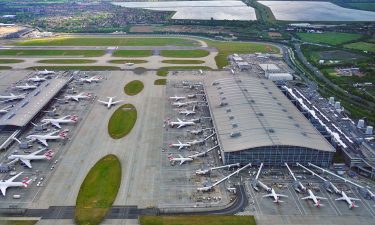 View of London Heathrow Airport airfield