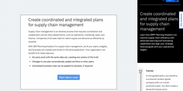 Planning Analytics Supply Chain Guided Demo | 2020-01-07