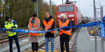 Inaugeration of new entry track at Kiel shunting station