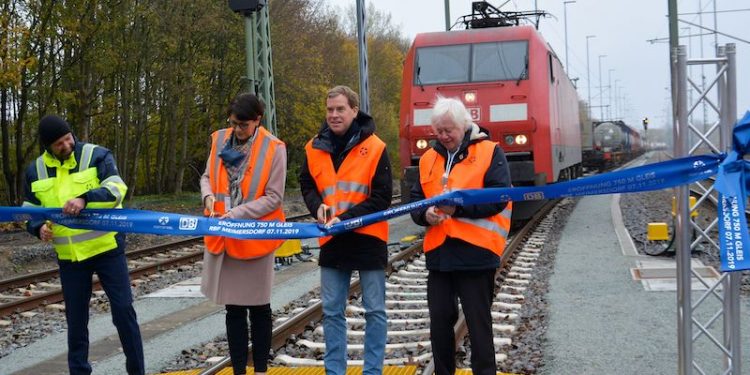 Inaugeration of new entry track at Kiel shunting station