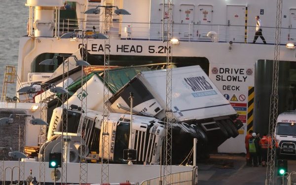 This is why you shouldn’t stay in your lorry when you are at sea