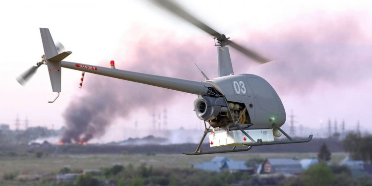 UAVOS converted a Robinson R22 into a cargo drone