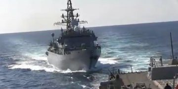 US destroyer fires warning blasts at Russian warship in Arabian Sea