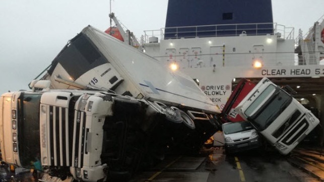 Vehicles Damaged on Ro-Ro, Drivers Pose Risk