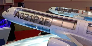First A321P2F cargo conversion aircraft takes flight