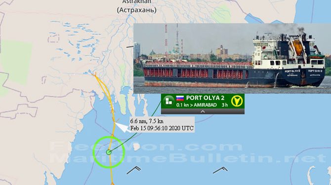 Cargo ship bound for Iran ran aground, Caspian sea – Maritime Bulletin