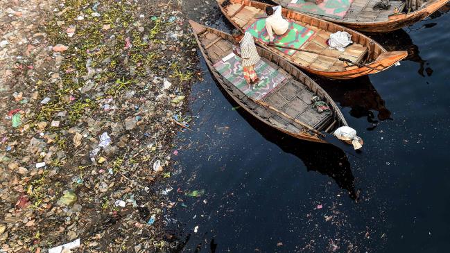 Plastics are choking the world’s waterways but businesses can do their bit to combat the global scourge. Picture: AFP