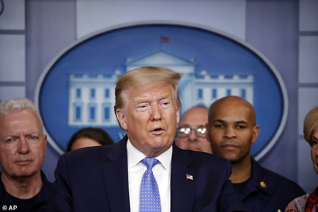 Donald Trump told American consumers to stop buying and hoarding necessities as fears of the coronavirus outbreak rocks the nation