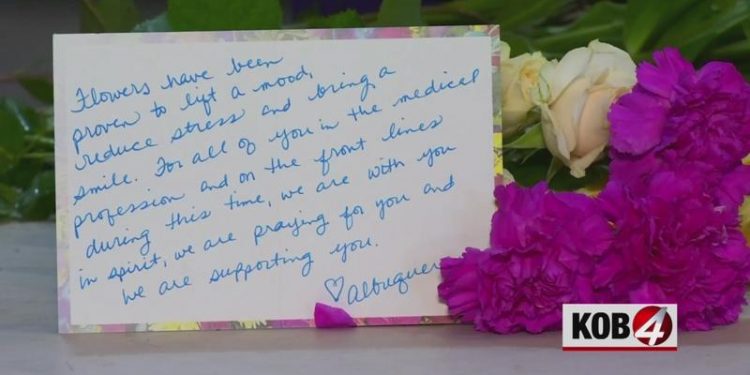 Albuquerque flower shop owner gives away inventory to medical personnel
