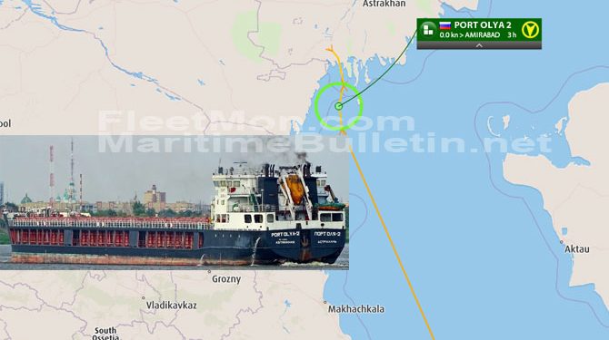 Cargo ship with barley bound for Iran aground in Caspian sea – Maritime Bulletin
