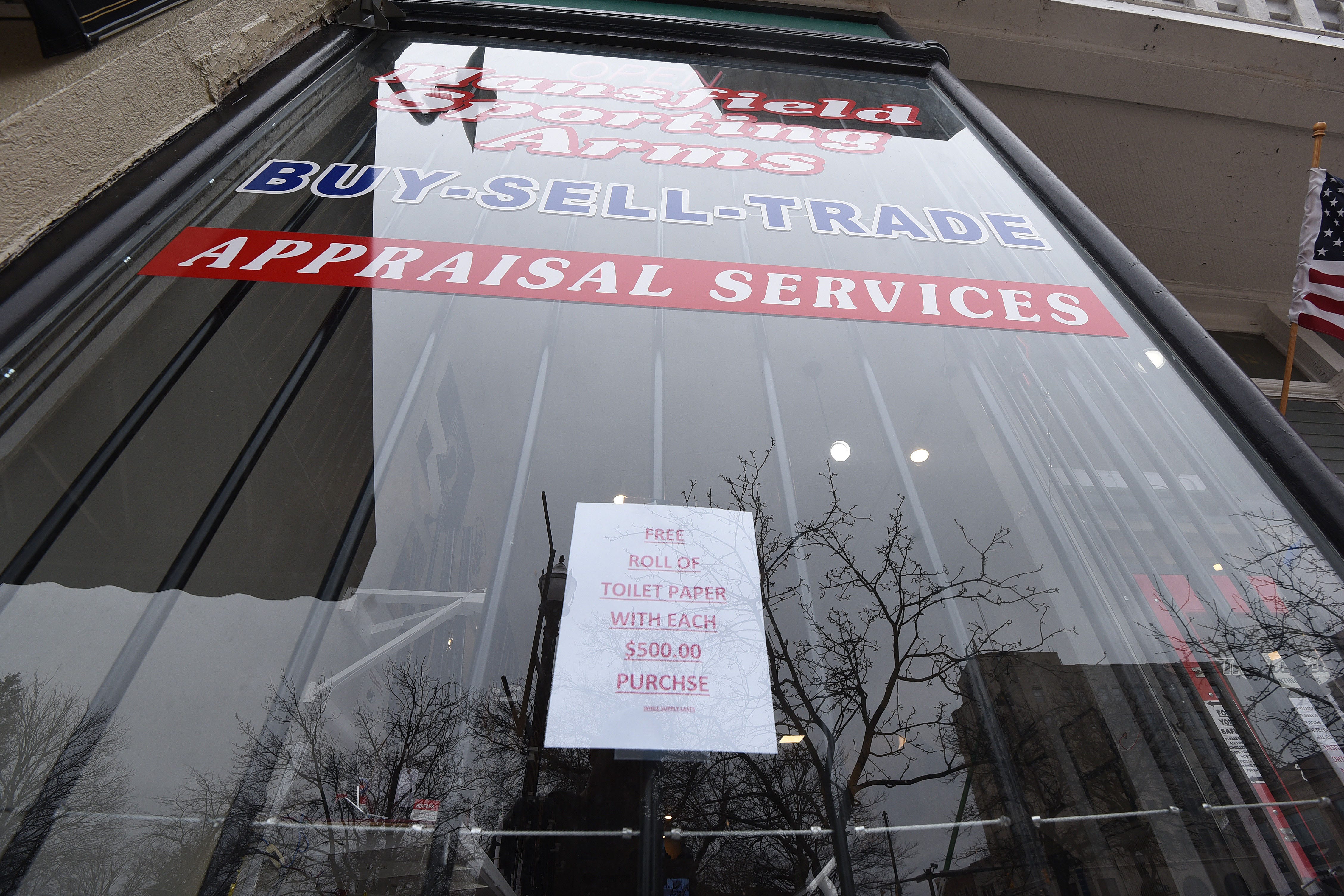 Mansfield Sporting Arms was offering a free roll of toilet paper with each $500 purchase until the store closed due to an employee illness.