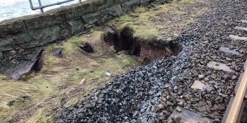 Rail replacement buses on the Cumbrian Coast after sea damage
