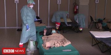 Coronavirus: Italian patients treated in tents and warehouse – BBC News