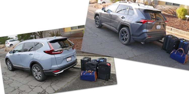 2020 Honda CR-V vs 2020 Toyota RAV4 Cargo Comparison | How much fits in the trunk?