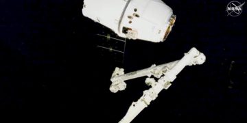 International Space Station Grabs SpaceX Cargo With Robotic Arm for the Final Time