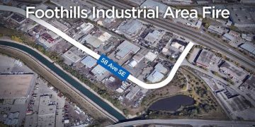 CFD respond to warehouse fire in Foothills Industrial Area – Calgary