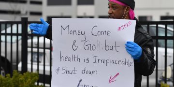 Amazon workers protest at Michigan warehouse for COVID-19 protections