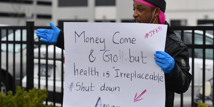 Amazon workers protest at Michigan warehouse for COVID-19 protections