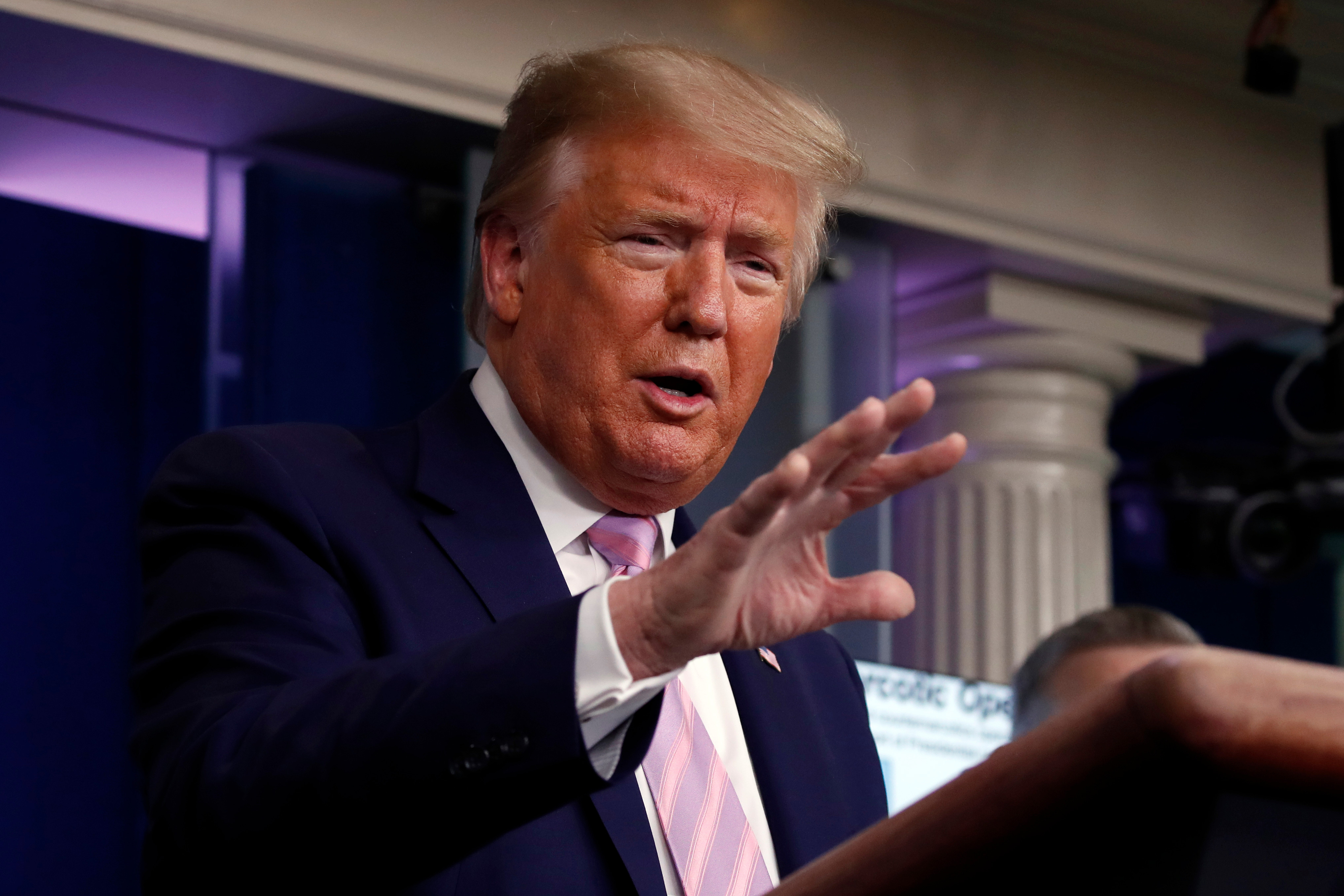 Trump tweeted: 'Somebody please explain to Cryin’ Chuck Schumer that we do have a military man in charge of distributing goods'